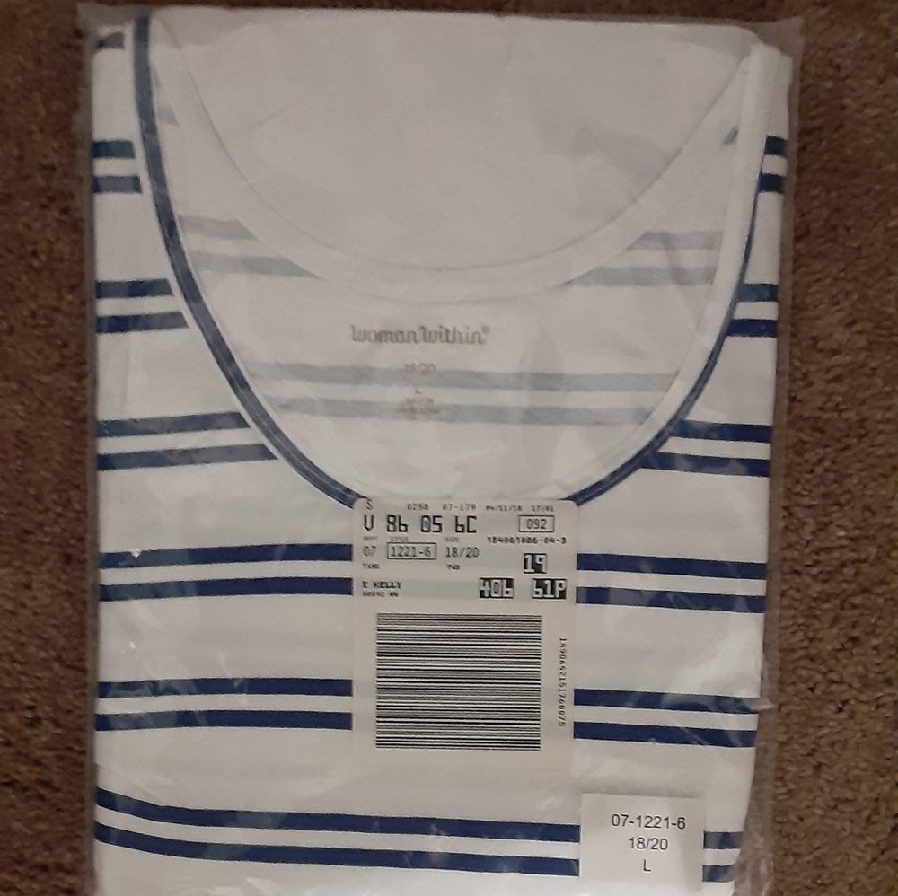 Woman Within, tank top, size L, NWT